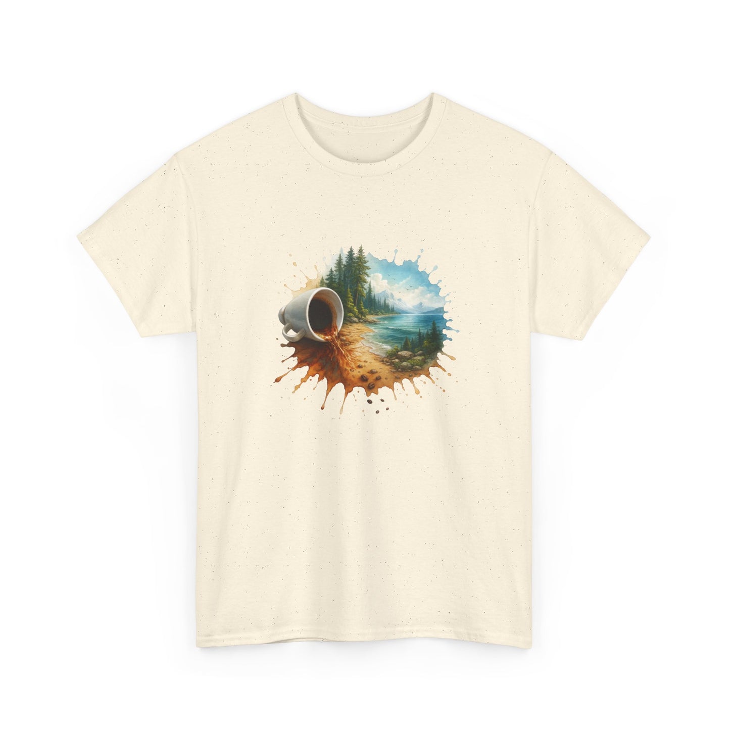 Nature-Inspired Unisex Heavy Cotton Tee, Casual Outfit, Gift for Nature Lovers, Camping Apparel, Outdoor Adventure Shirt