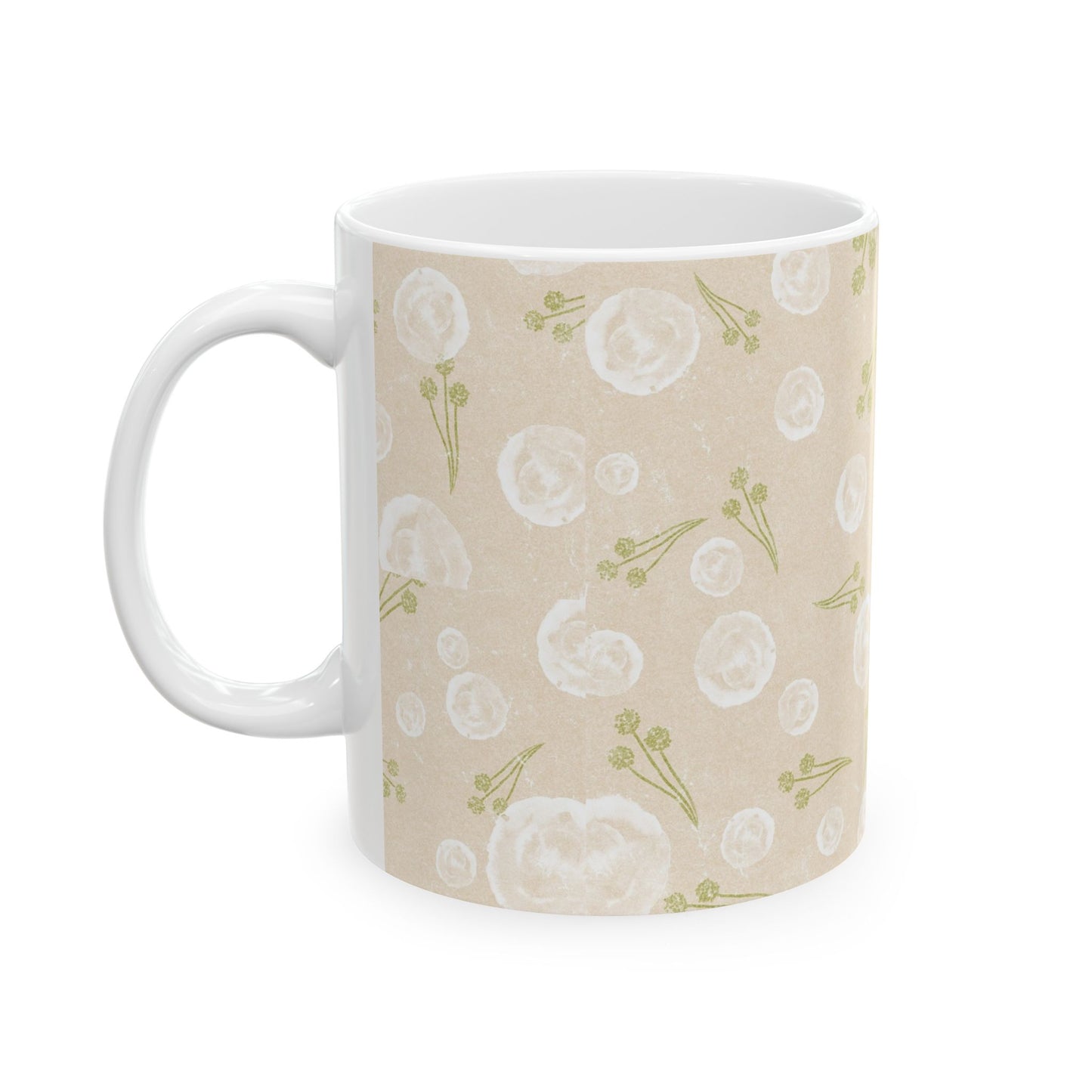 Floral Ceramic Mug - Perfect for Tea or Coffee, Gift for Her, Home Décor, Cozy Vibes, Mothers Day, Birthday