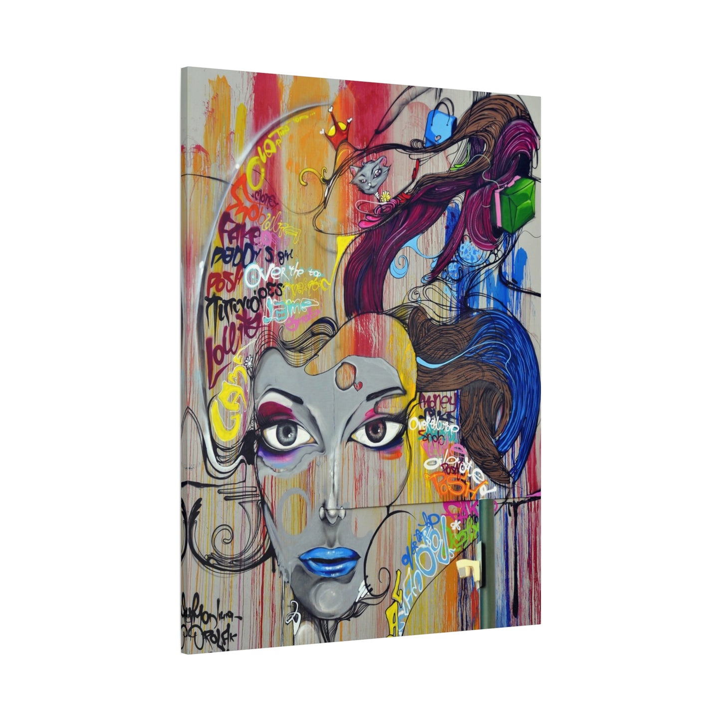 Colorful Graffiti Portrait Canvas