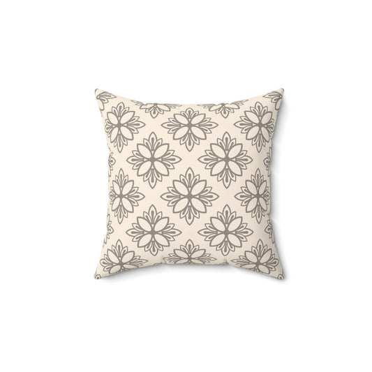 Boho Floral Square Pillow - Cozy Home Decor, Gifts for Her, Modern Farmhouse Accent, Throw Pillow for Living Room, Wedding Decor