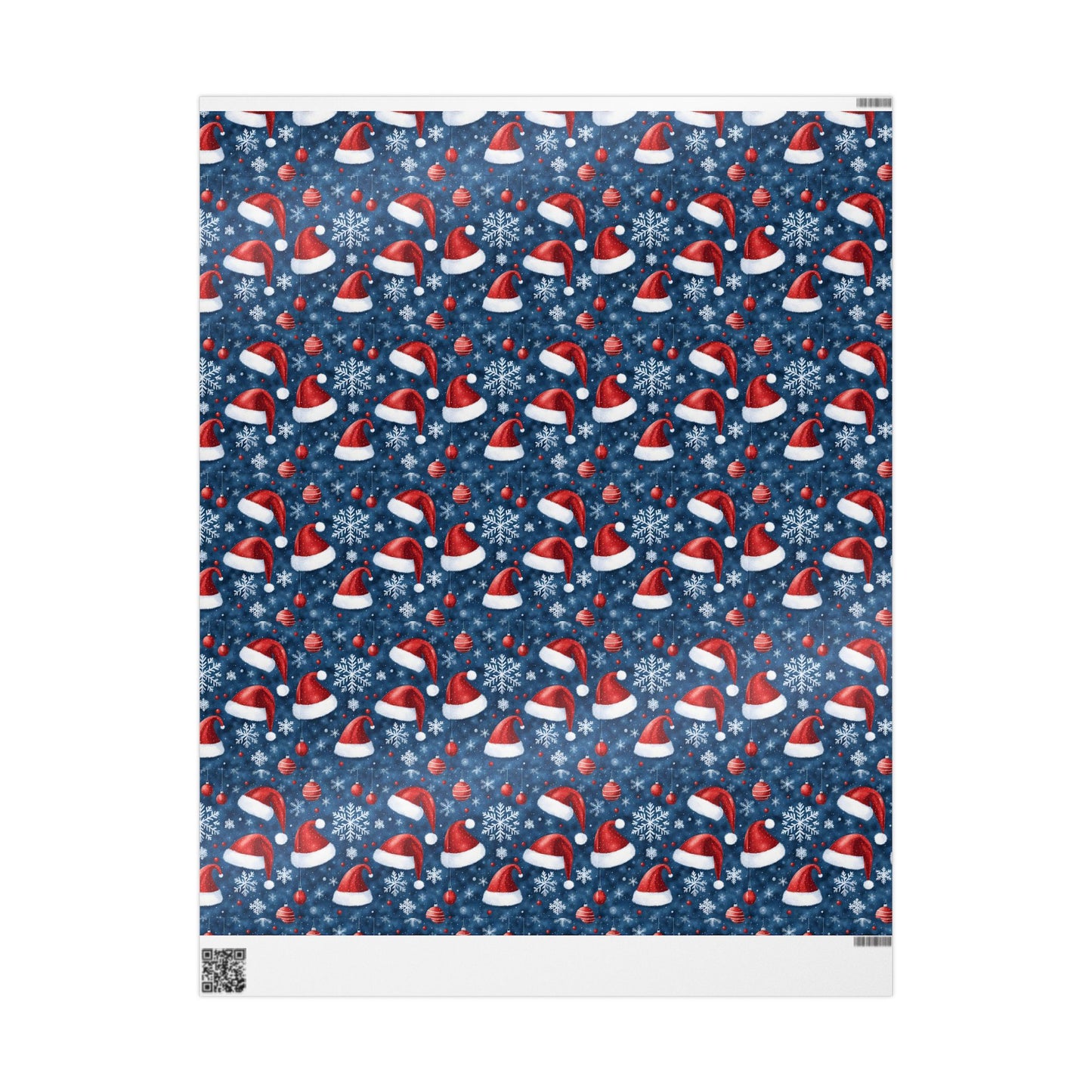 Christmas Santa Hat Wrapping Paper Roll — Festive Snowflake Gift Wrap