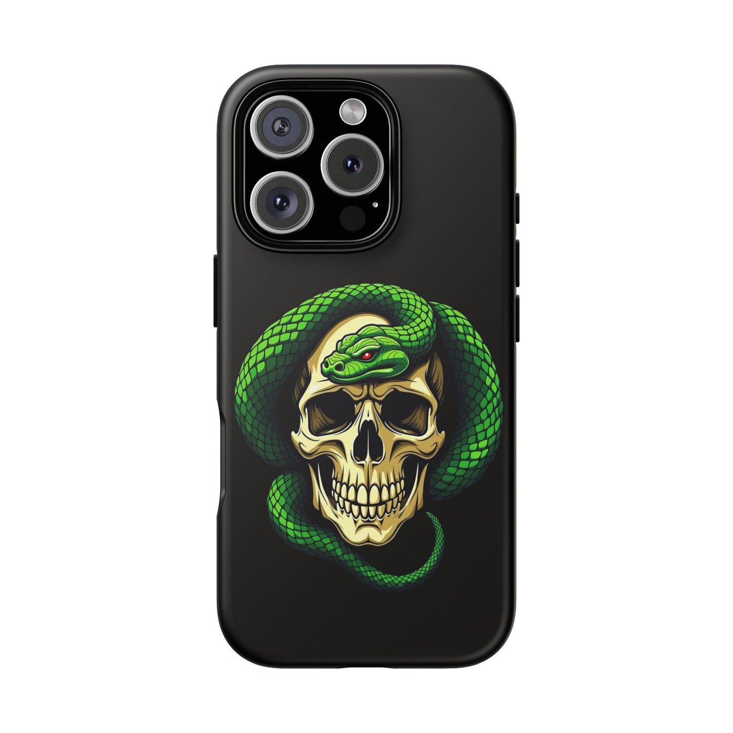 Skull & Snake Phone Case | Tough Cases, Protective Cover, Edgy Phone Accessories, Gothic Gift, Halloween Decor
