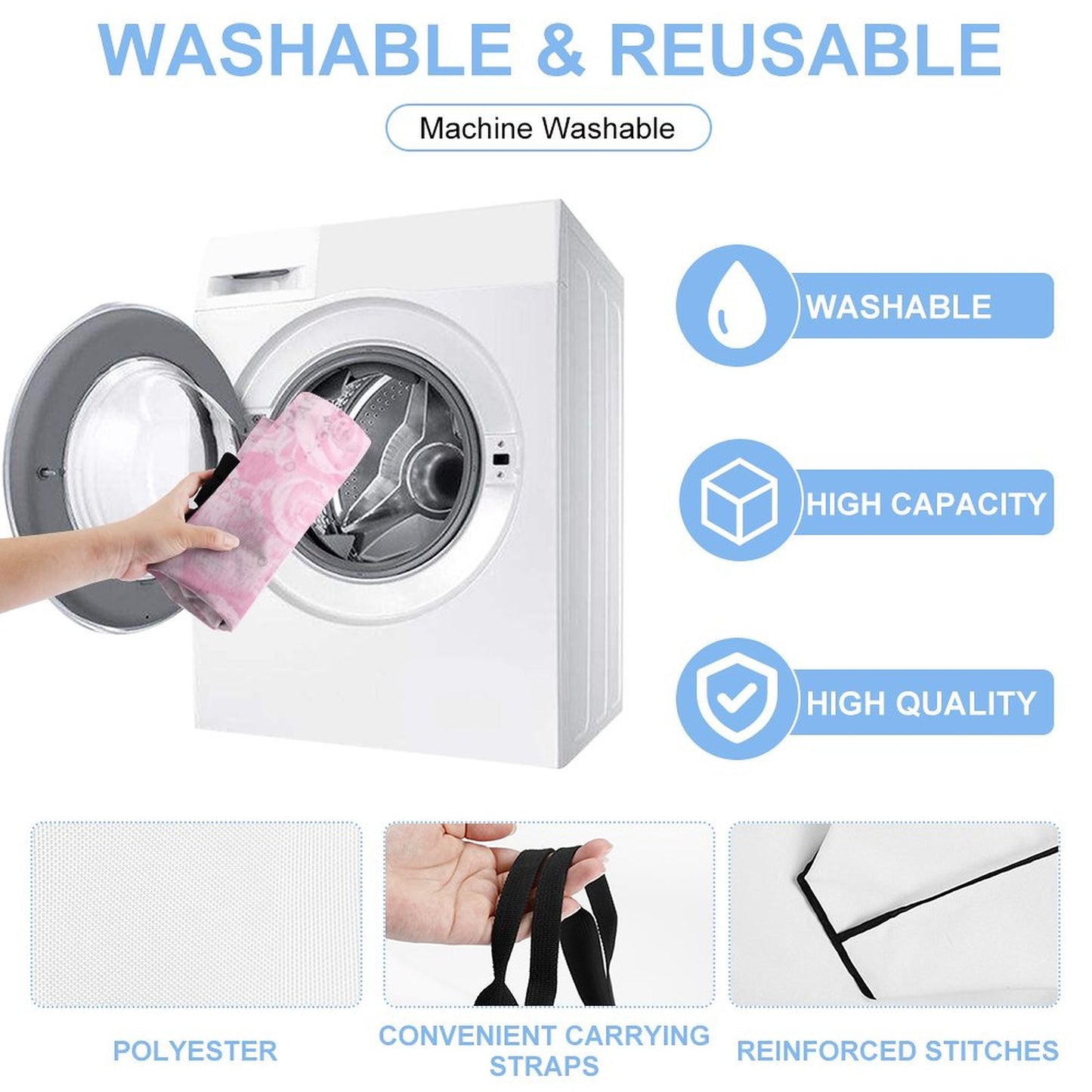 Large One Shoulder Shopping Bag (All-Over Printing)