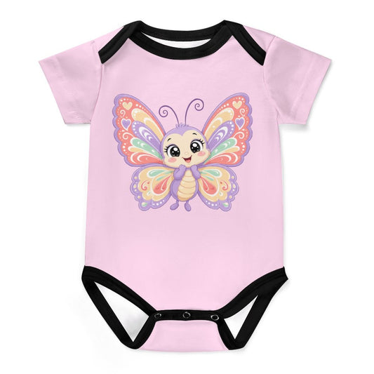 Faux Cotton Short Sleeve Baby Romper