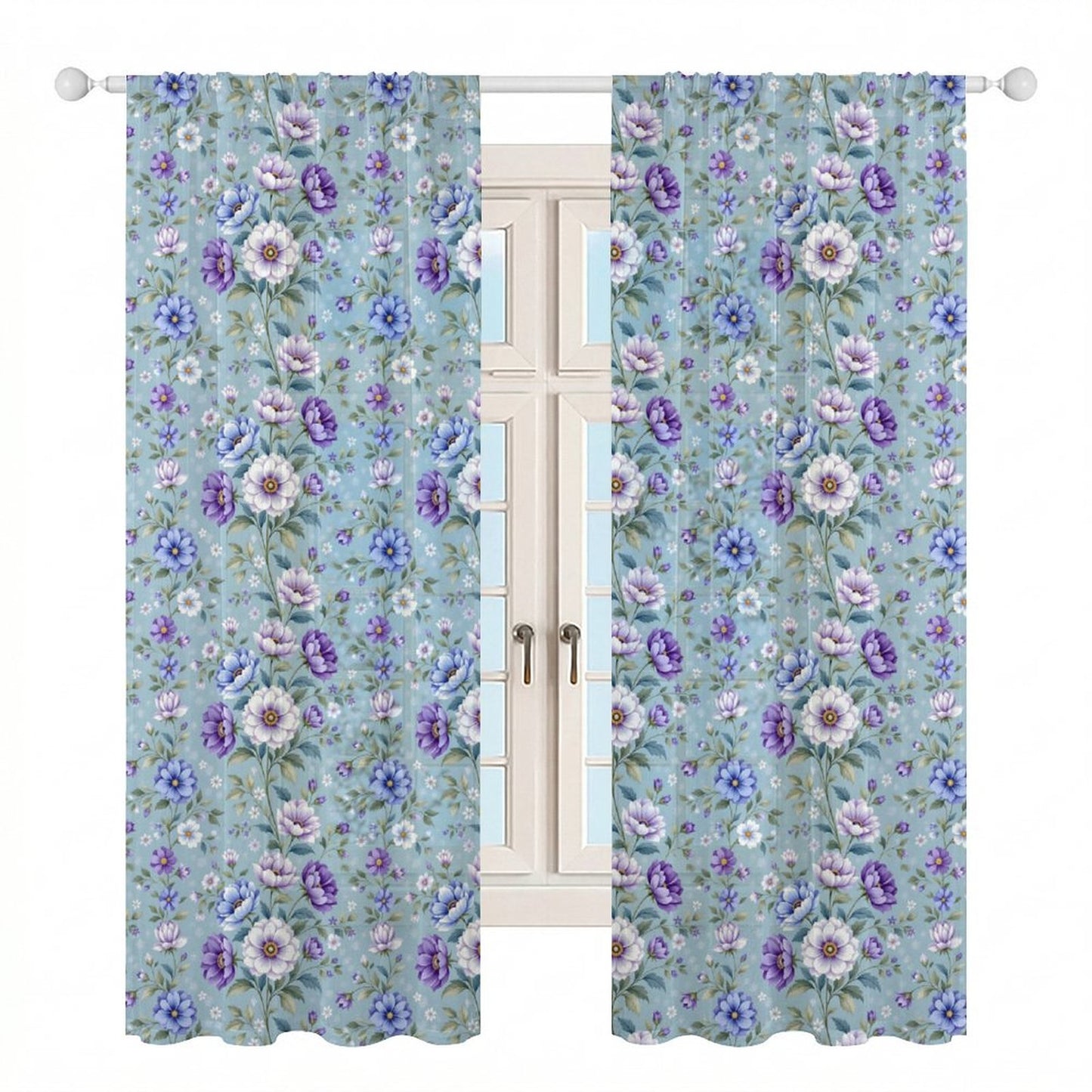 Sheer Curtain Flowers