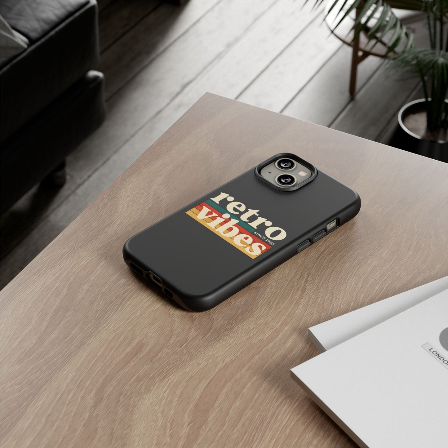 Retro Vibes Phone Case, Tough Phone Cover, Vintage Style Case, Gift for Music Lovers, Retro Aesthetic Accessory