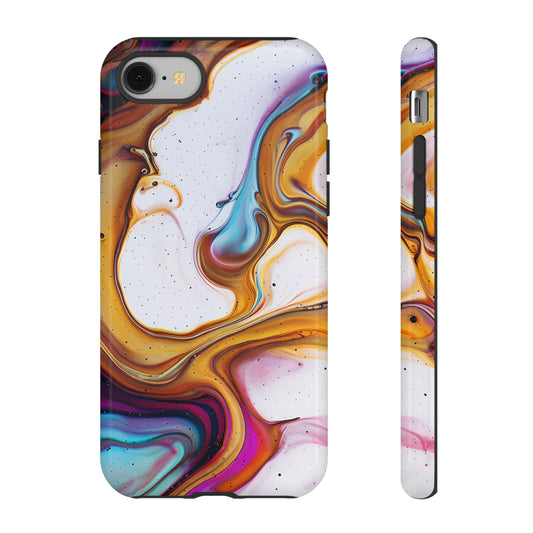 Artistic Phone Case, Tough Cases with Colorful Marble Design
