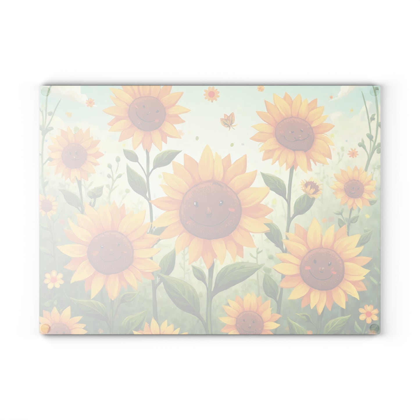Happy Sunflowers Glass Cutting Board, Floral Kitchen Decor, Unique Gift for Home Chefs, Brighten Your Culinary Space, Summer Vibes, [...]