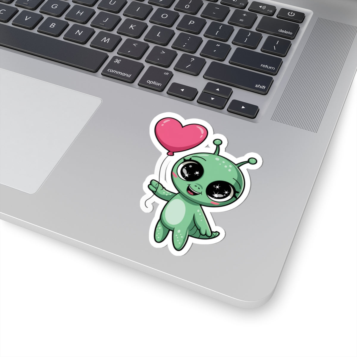 Cute Alien Kiss-Cut Stickers, Laptop Decals, Kawaii Stickers, Cute Character Stickers, Gift for Kids, Fun Party Favors