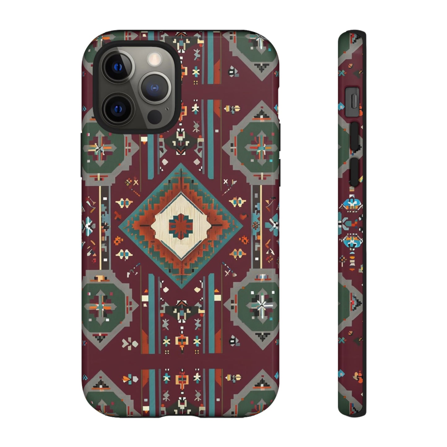 Tribal Pattern Phone Case - Boho Chic, Tough Durable Cover, Stylish Tech Accessory, Gift for Him/Her, Festival Essentials