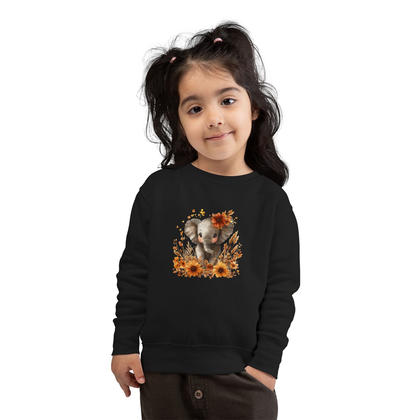 Adorable Elephant Toddler Sweatshirt - Cute Kids Apparel, Gift for Birthday, Baby Shower, Fall Fashion, Cozy Everyday Wear