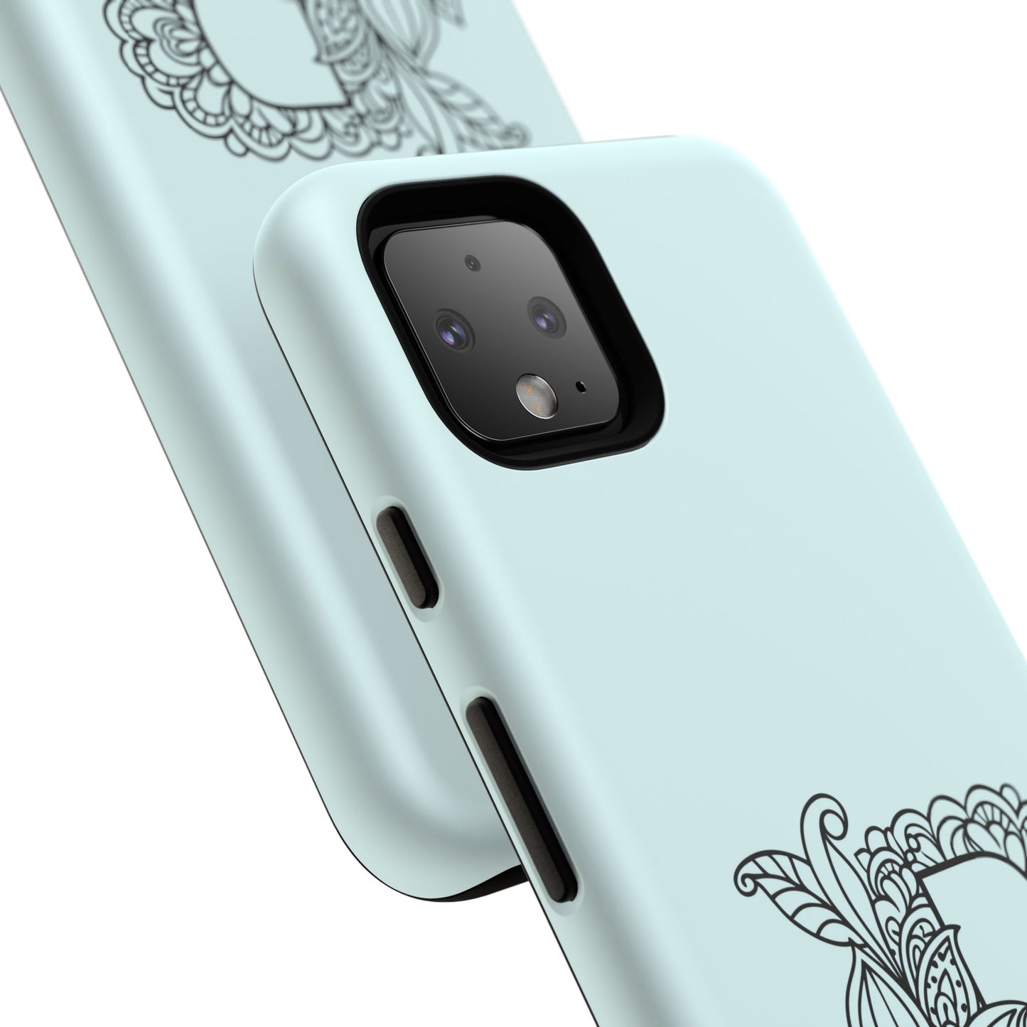 Personalized Tough Phone Case- Letter B, Floral Monogram Cell Phone Cover, Custom Protective Case, Unique Gift, Birthday, Graduation
