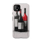 Wine Lover's Phone Case, Tough Phone Cover, Artistic Wine Design, Gift for Wine Enthusiasts, Customizable Case, Unique Wine Art