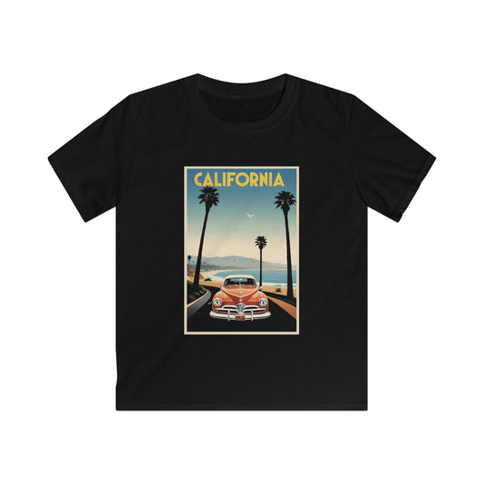 California Dreaming Kids Tee - Vintage Car Design, Summer Style, Perfect for Road Trips, Gift for Boys & Girls, Casual Wear, Beach Vacation