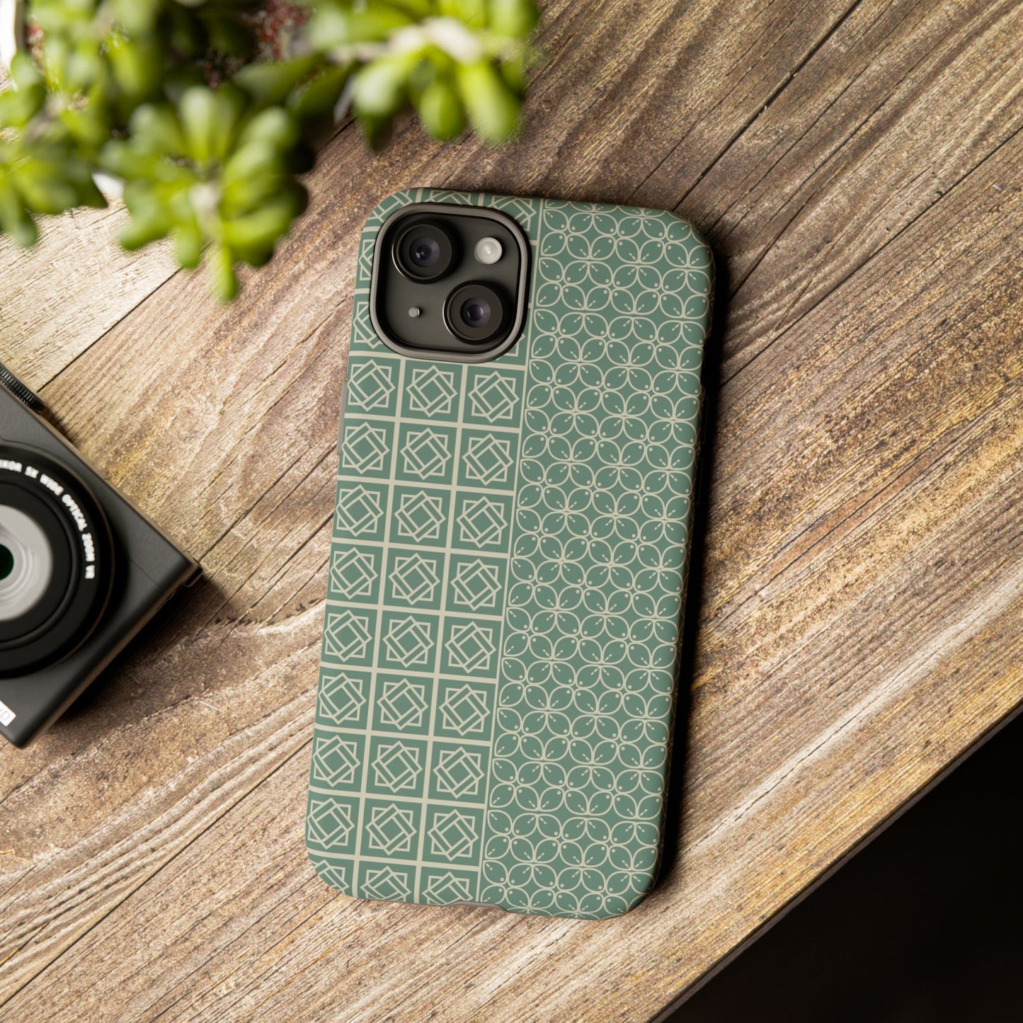 Stylish Phone Case with Geometric Patterns, Tough Cases, Durable Cell Phone Cover, Trendy Smartphone Accessory, Functional Gift Idea