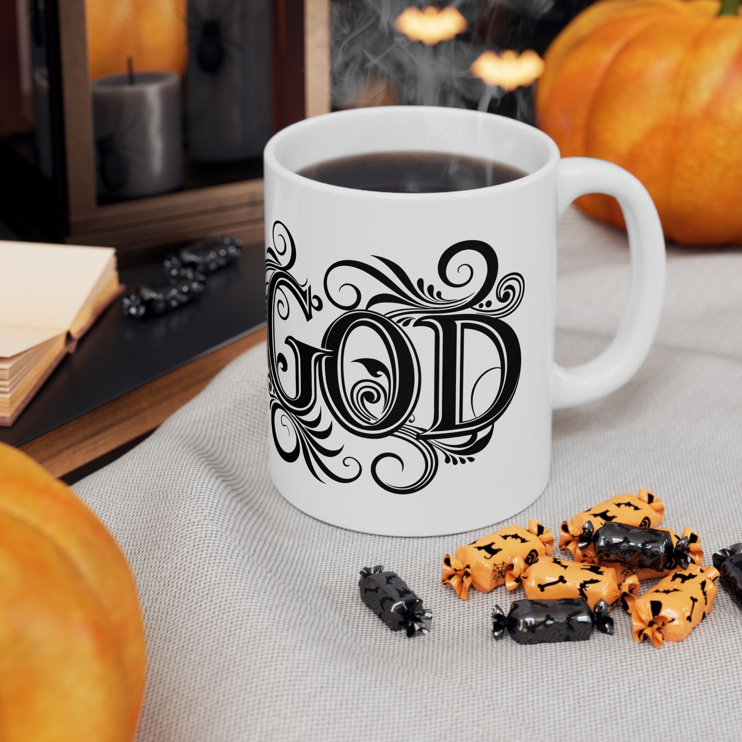 Elegant God Mug for Coffee Lovers, Inspirational Gift, Home Decor, 11oz, 15oz, Spiritual Drinkware, Religious Mug