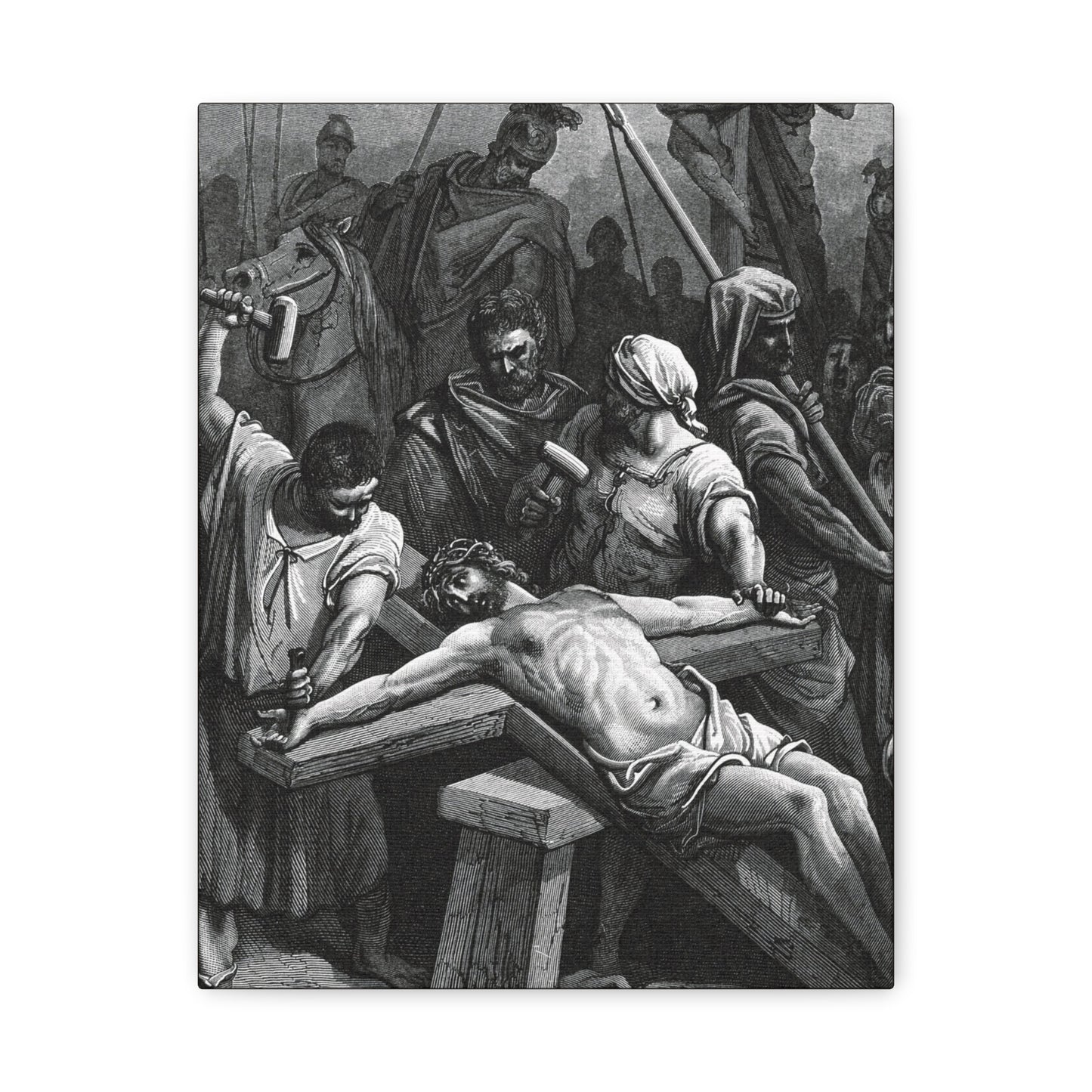 Crucifixion Art Matte Canvas Print – Stretched Religious Wall Decor