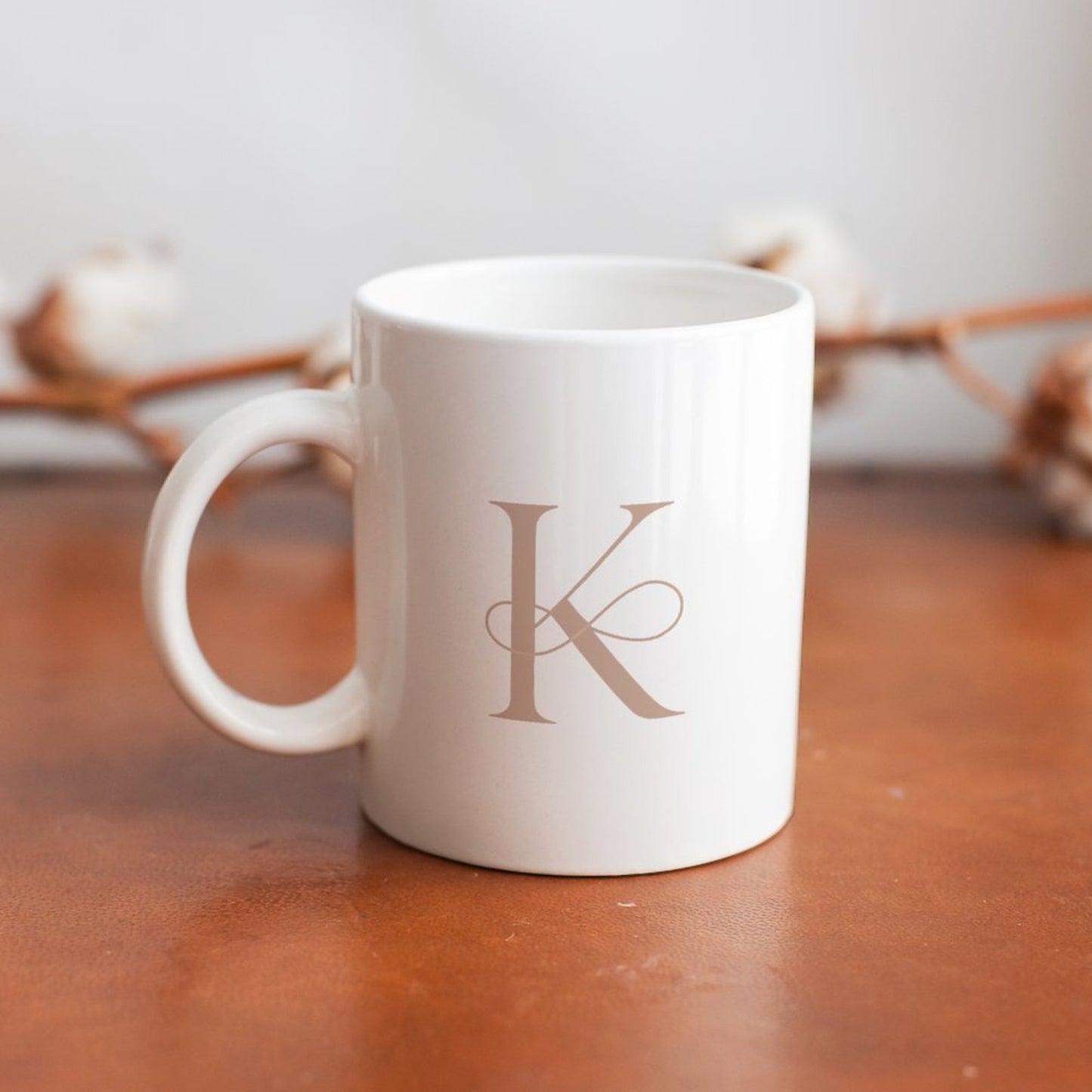 14oz White Ceramic Mug with Handle