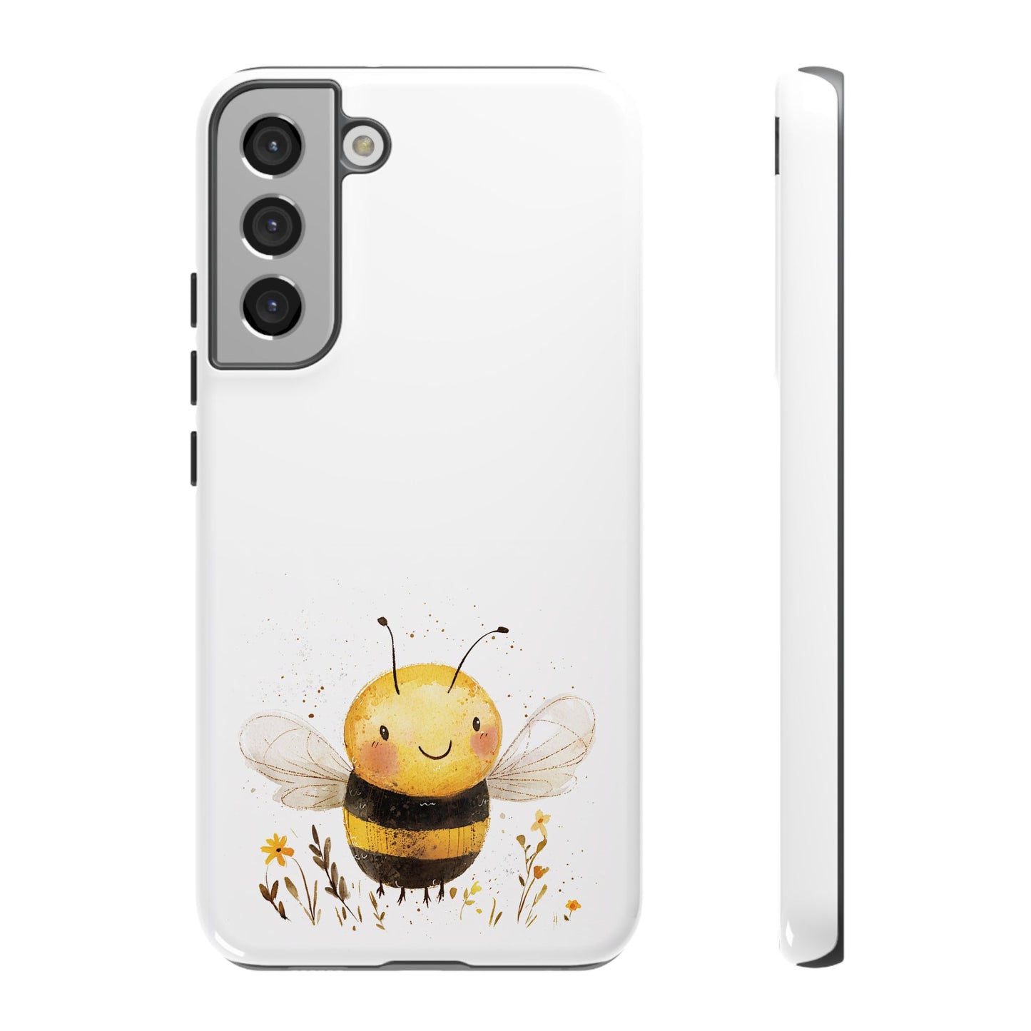 Bee Phone Case, Cute Bee Design, Tough Phone Cover, Gift for Nature Lovers, Floral Bee Mobile Case, Bee-themed Accessory