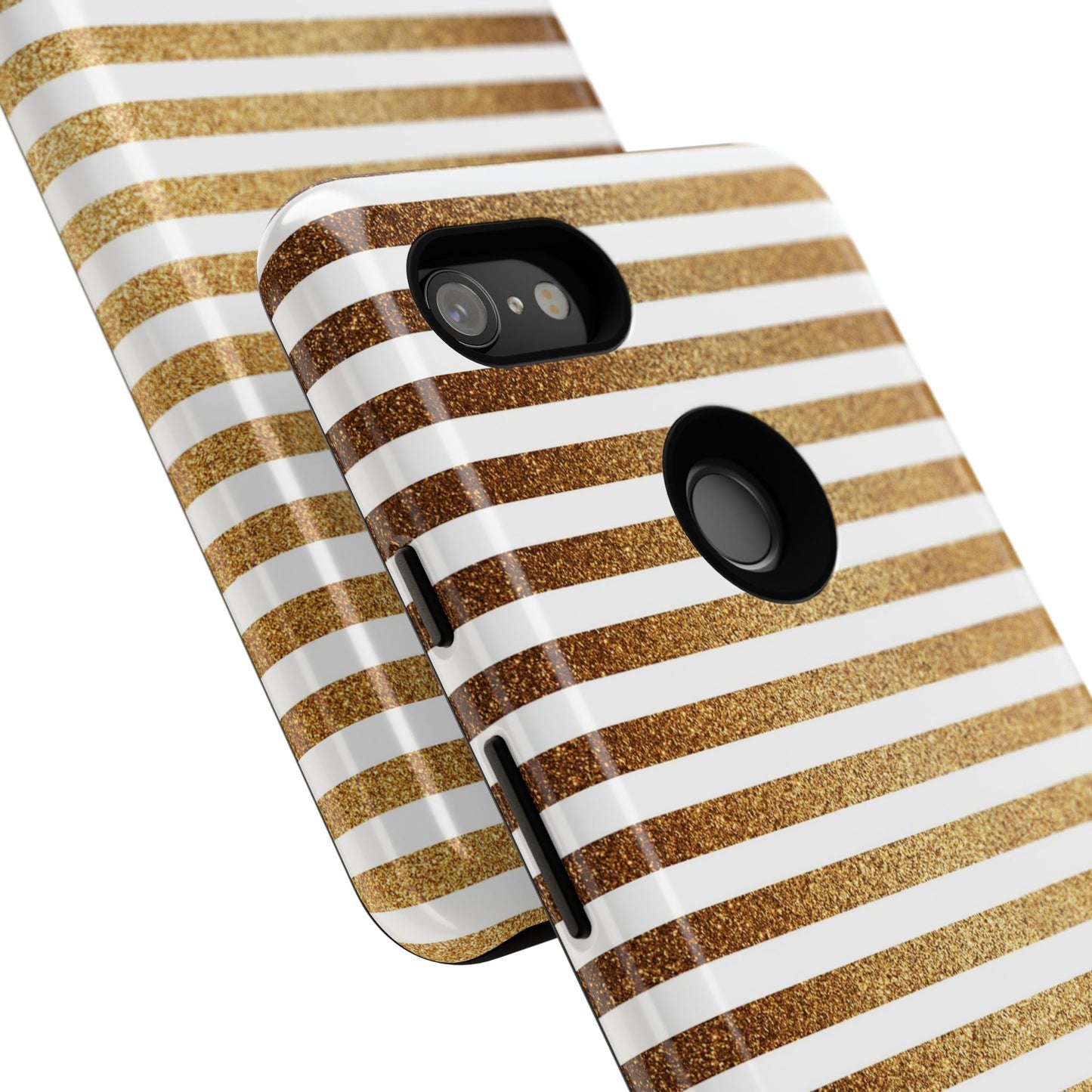 Glamorous Gold Striped Phone Case | Tough Cases, Stylish Phone Cover, Chic Accessories, Gift for Her, Fashionable Tech