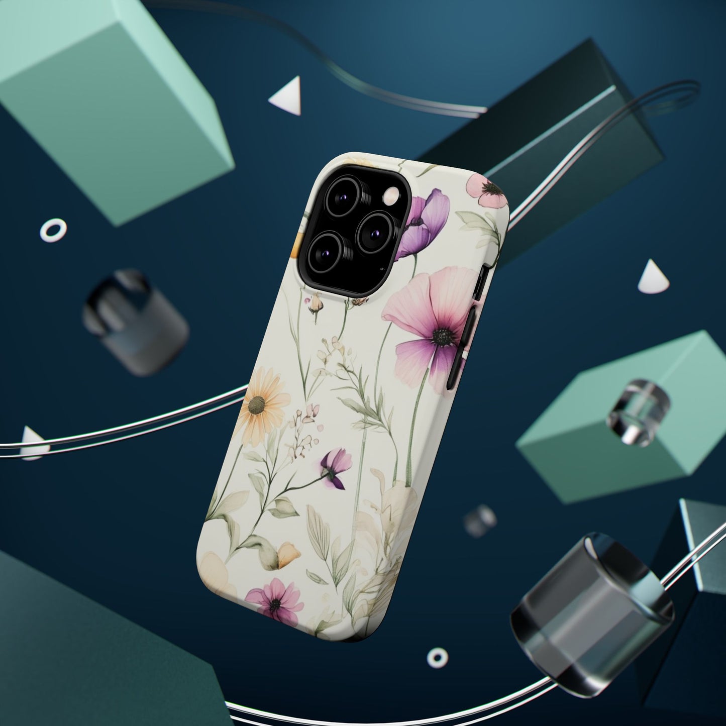 Floral Watercolor Magnetic Impact-Resistant Phone Case