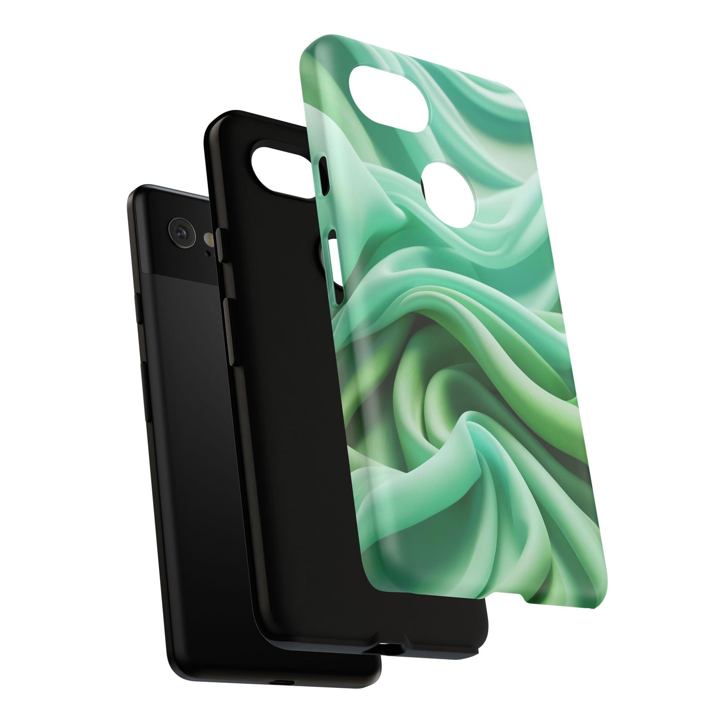 Stylish Phone Case, Tough Case, Green Abstract Design, Cell Phone Cover, Unique Gift, Trendy Accessory