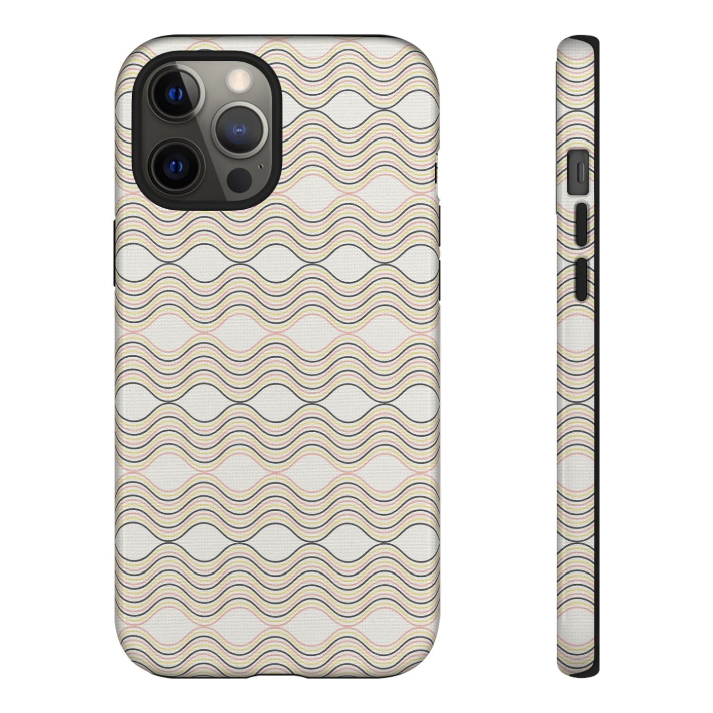 Stylish Phone Case for Tough Protection, Wavy Design, Chic Accessory, Gift for Her, Trendy Tech, Holiday Gift Idea