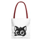 Adorable Cat Face Tote Bag | Cute Kitten Shopping Bag | Gift for Cat Lovers | Everyday Use | Eco-Friendly Accessory
