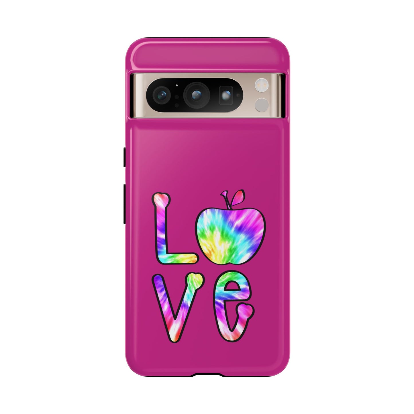 Colorful Love Phone Case, Tough Cases for iPhone, Cute Phone Accessory, Gift for Her, Summer Vibe Phone Cover