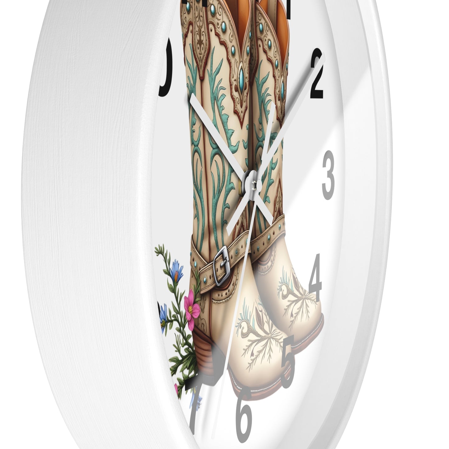 Cowboy Boots Wall Clock, Rustic Home Decor, Farmhouse Style, Country Kitchen Clock, Gift for Cowgirl, Western Decor