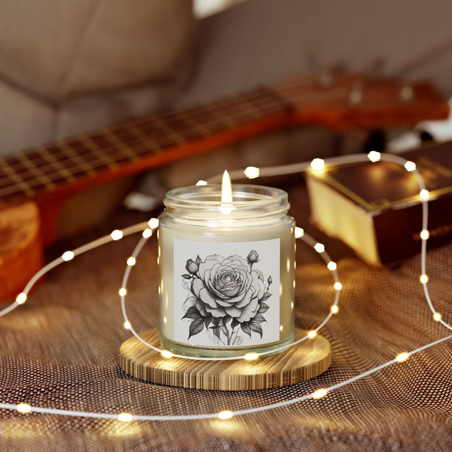 Rose Scented Candle - Coconut Apricot Wax, Relaxing Aromatherapy, Home Decor, Gifts for Her, Eco-friendly Candle