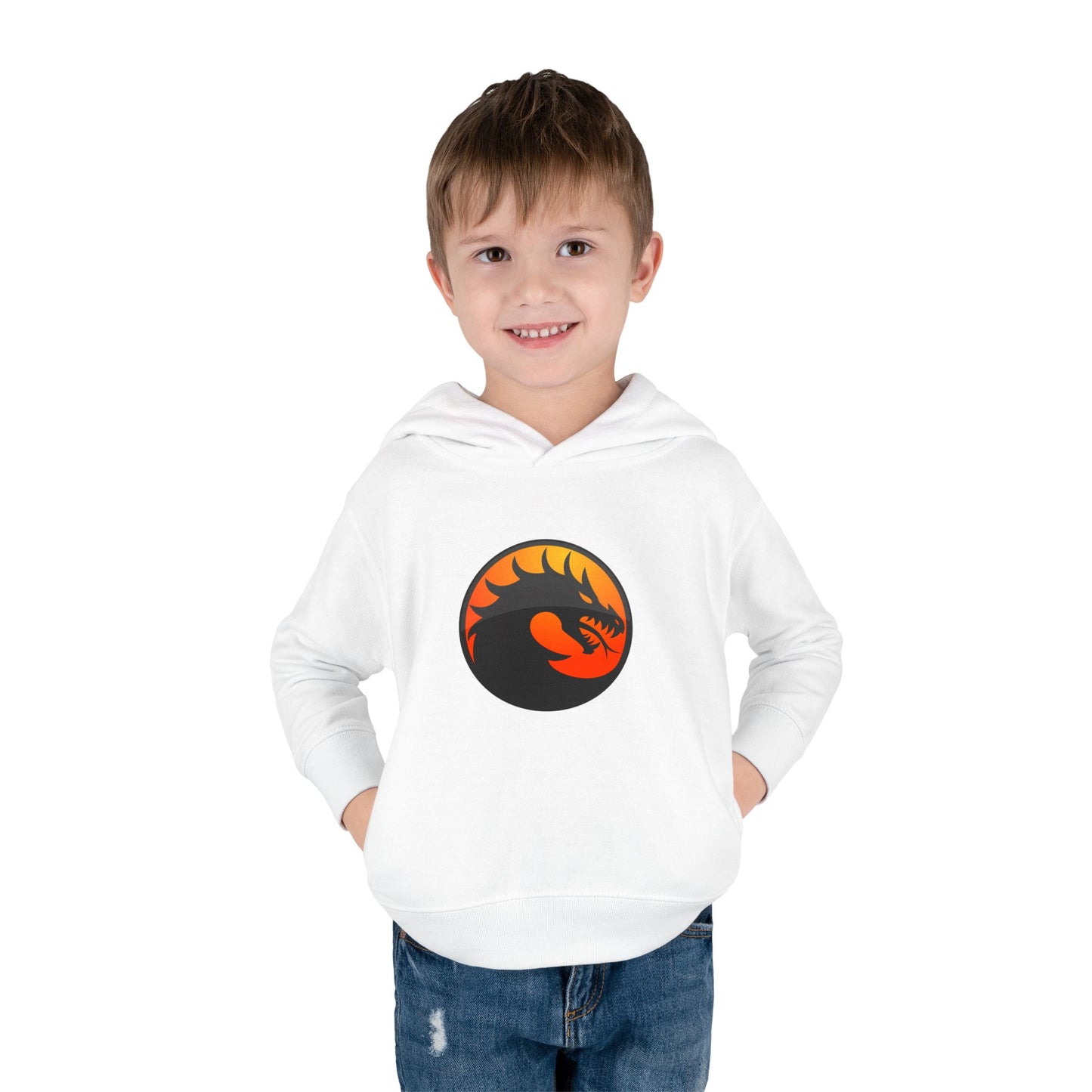 Toddler Fleece Hoodie with Dragon Design, Cozy Kids Pullover, Perfect for Playtime, Birthday Gift, Halloween Costume, Dragon Lover Apparel