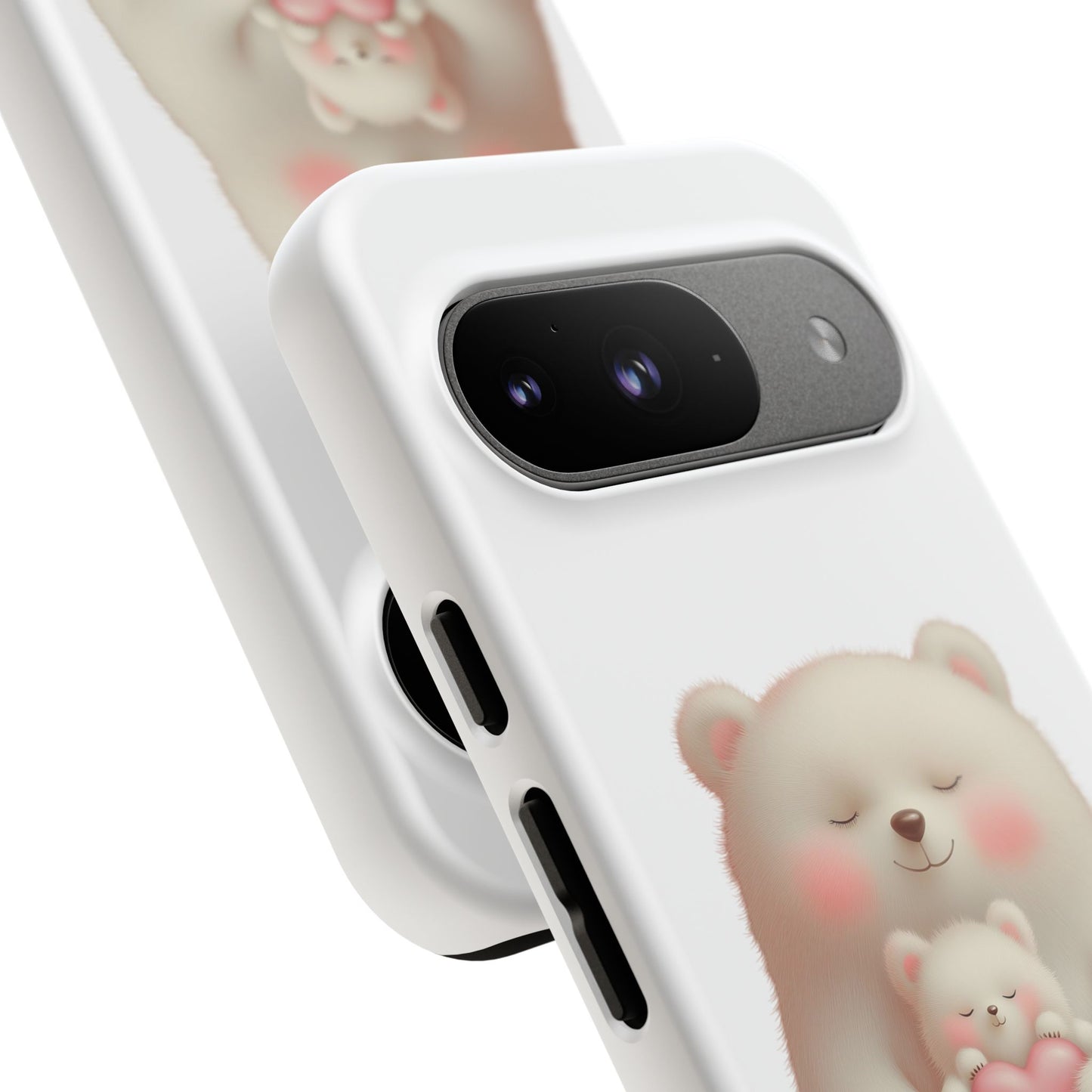 Cute Bear Phone Case, Tough Cases, Animal Lover Gift, Kids Accessories, Mother’s Day, Heartwarming Design