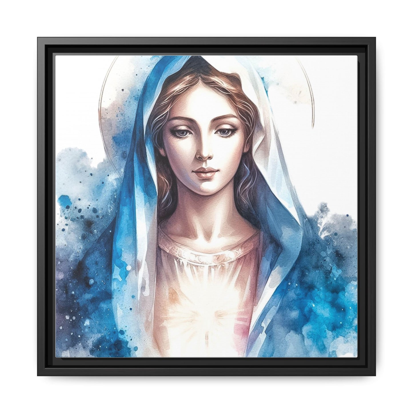 Framed Canvas Art Print, Spiritual Decor, Religious Artwork, Wall Decor, Gift for Faith, Elegant Home Decoration