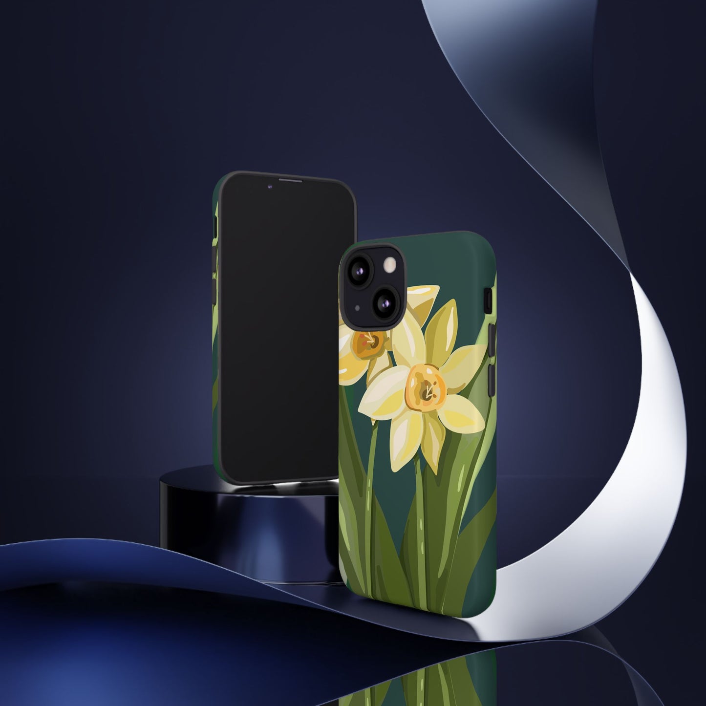 Floral Phone Case - Yellow Daffodil Design, Tough Phone Cover, Spring Decor, Floral Gift, Nature-Inspired Accessories