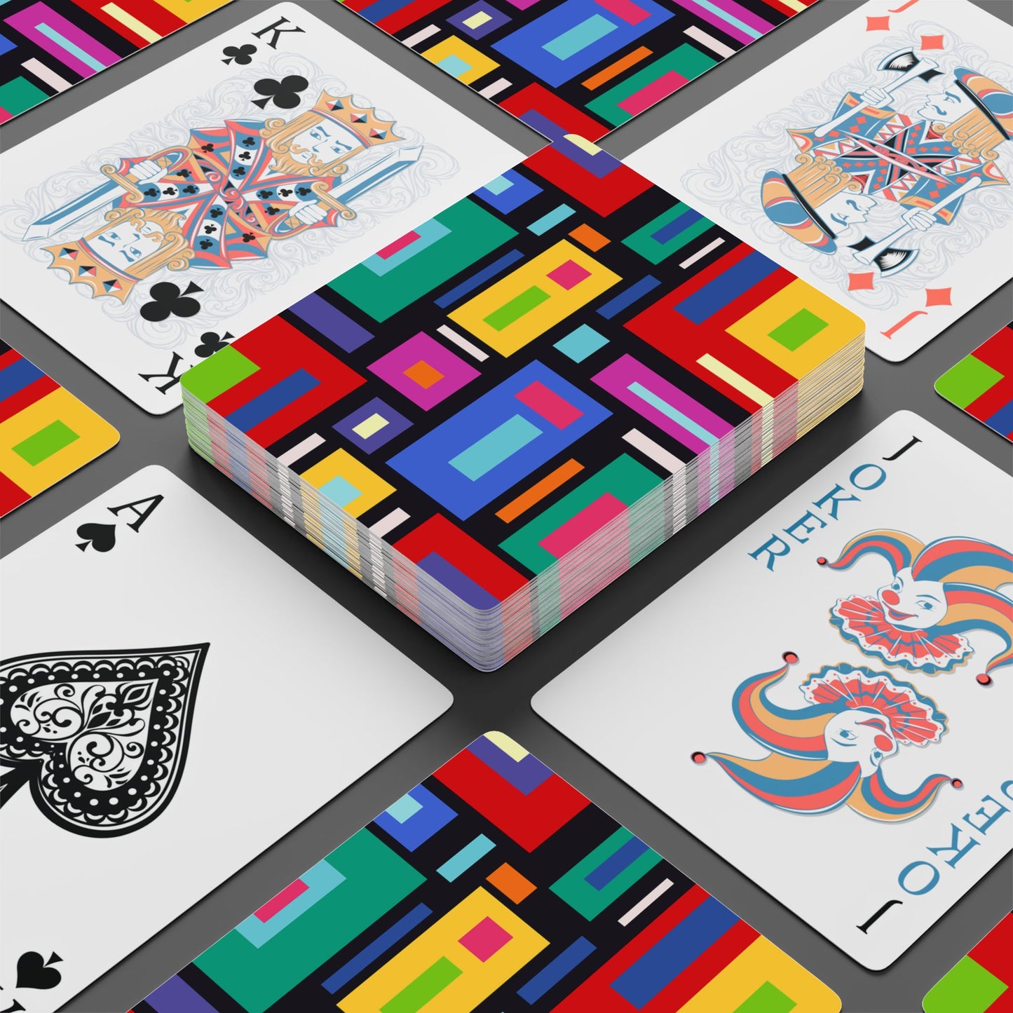 Vibrant Poker Playing Cards Set, Colorful Card Game, Fun Gift for Gamers, Housewarming, Parties, Poker Nights, Unique Accessories