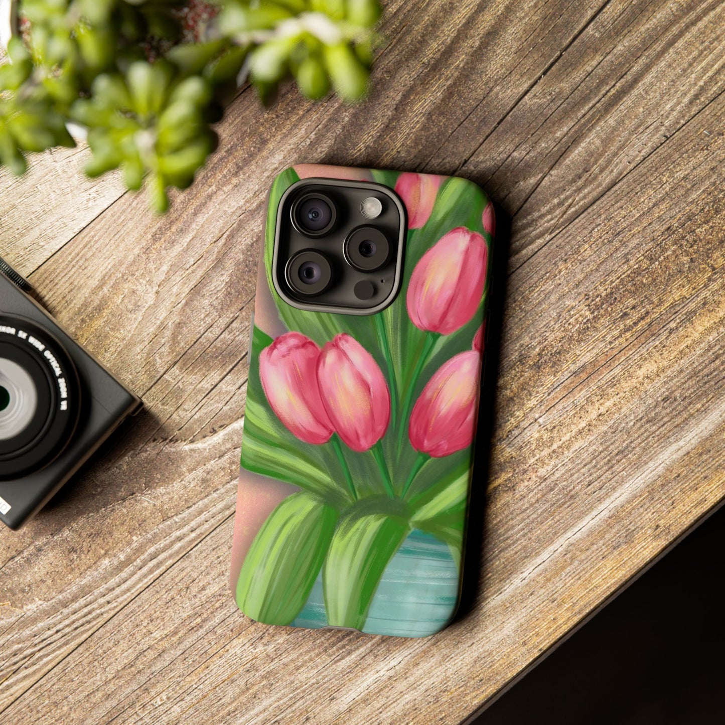 Floral Phone Case with Vibrant Tulips - Tough Cases for Garden Lovers, Spring Gifts, Nature Enthusiasts, Unique Gadget Accessories, [...]