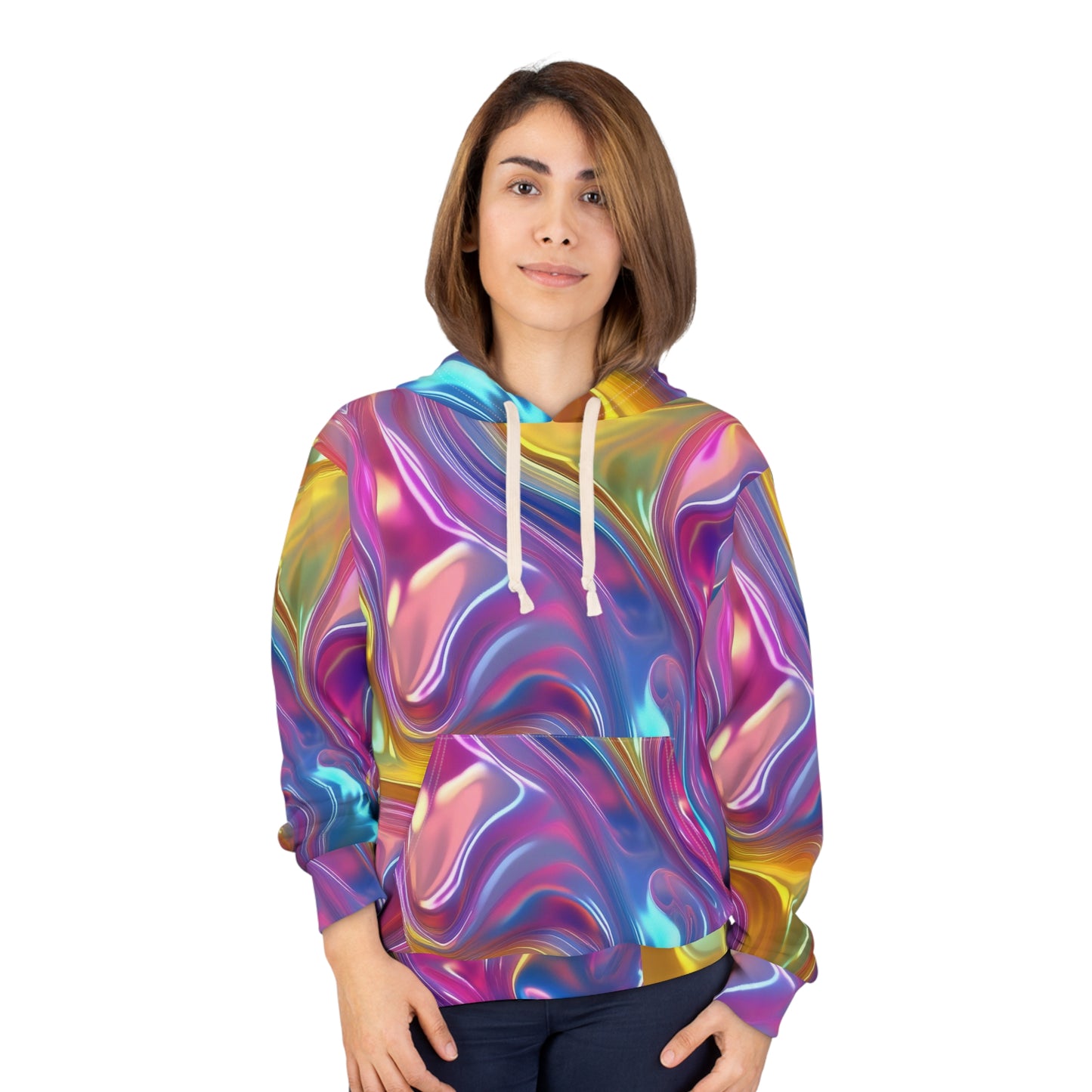 Colorful Swirl Pullover Hoodie, Abstract Art Hoodie, Cozy Gift for Teens, Trendy Casual Wear, Festival Clothing, Graphic Hoodie