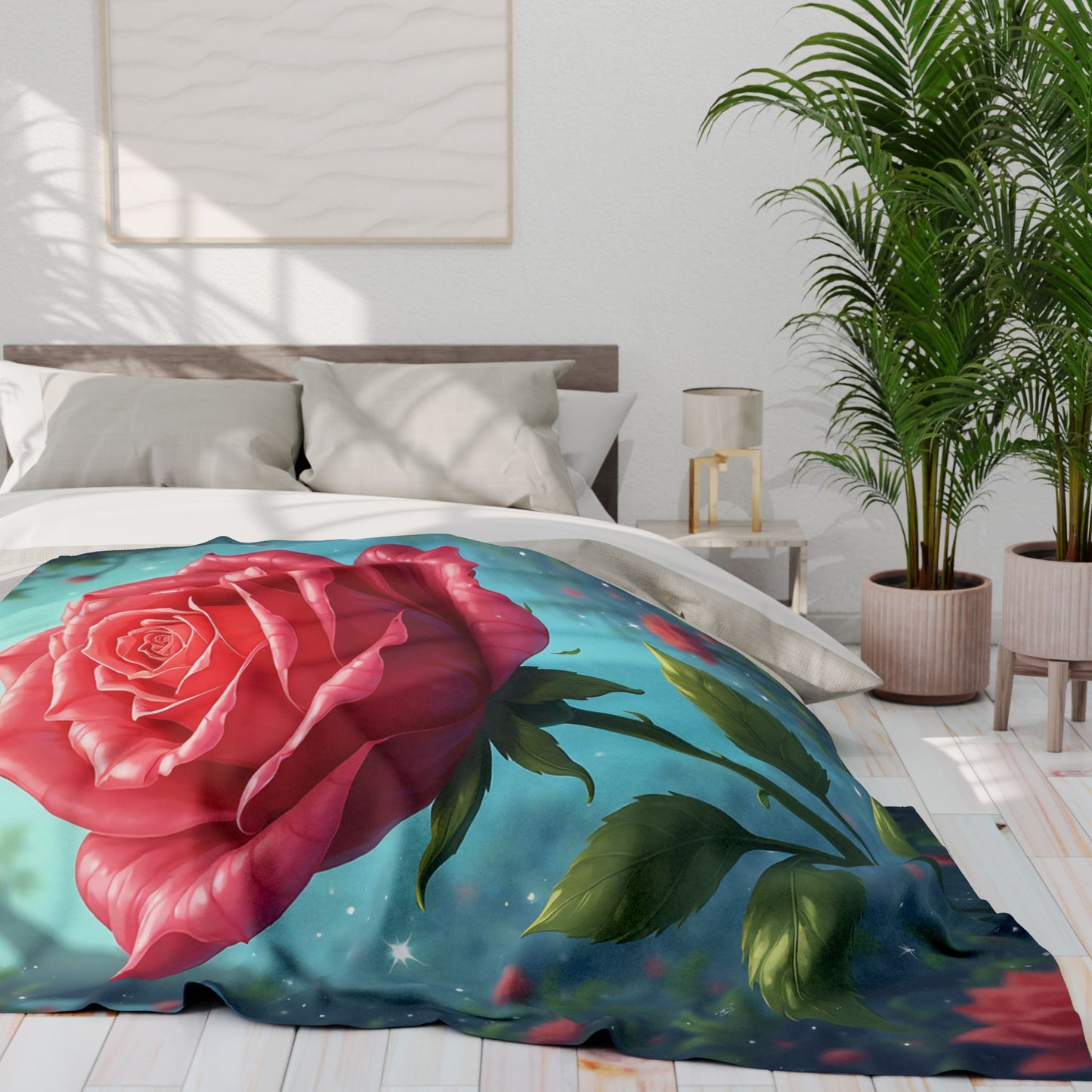 Rose-Themed Arctic Fleece Blanket - Cozy Home Decor, Gifts for Her, Floral Blanket, Romantic Decor, Perfect for All Seasons