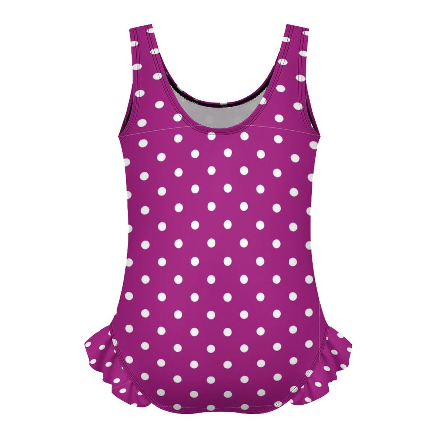 Girls Ruffle Trim One Piece Swimwear