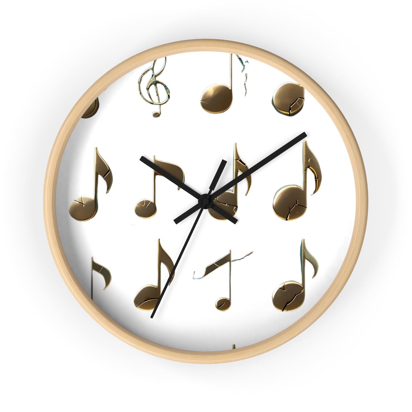 Musical Notes Wall Clock - Perfect for Musicians, Music Lovers