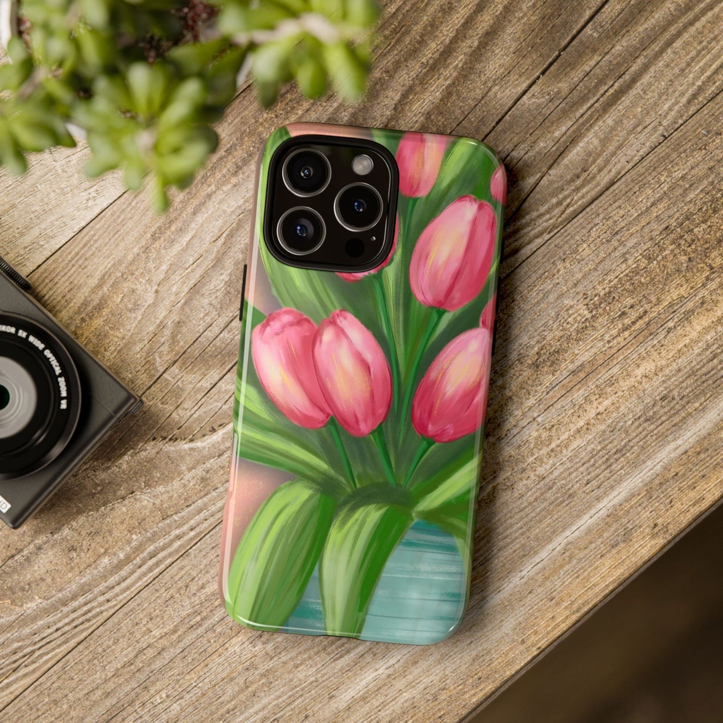 Floral Phone Case with Vibrant Tulips - Tough Cases for Garden Lovers, Spring Gifts, Nature Enthusiasts, Unique Gadget Accessories, [...]