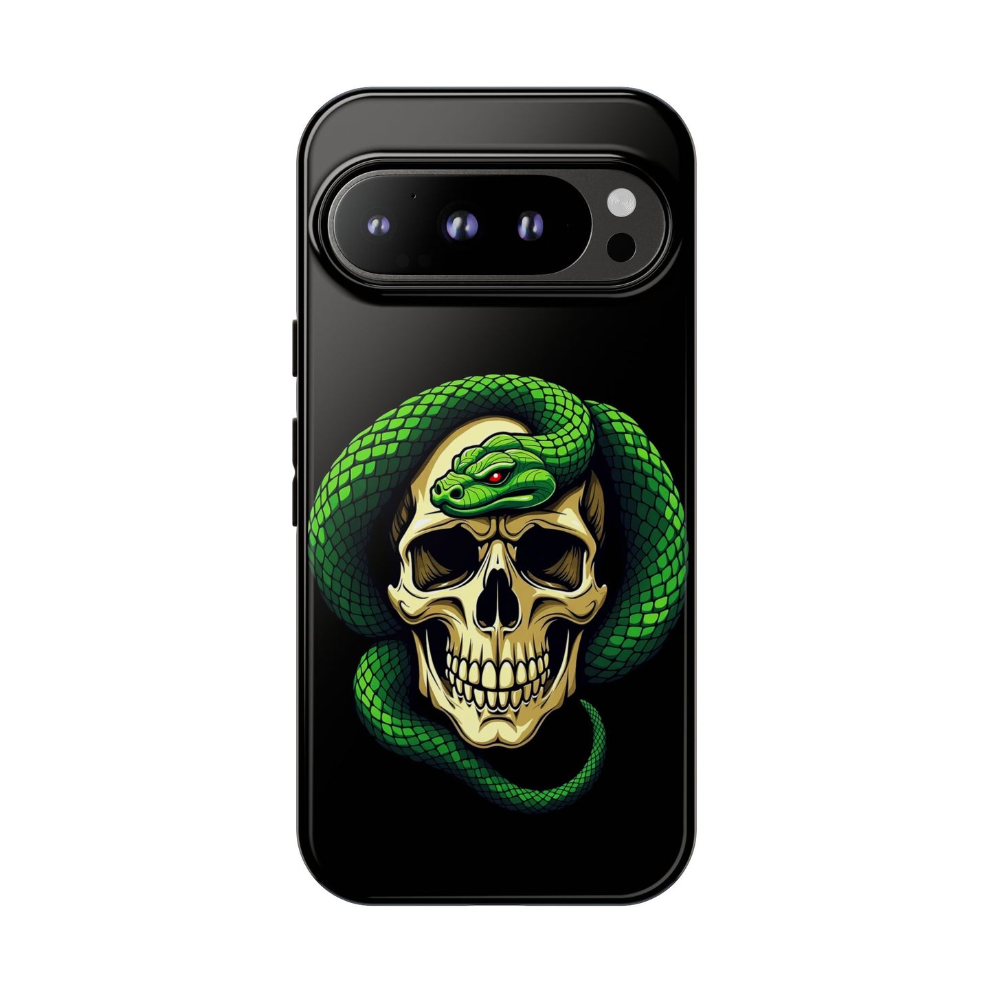 Skull & Snake Phone Case | Tough Cases, Protective Cover, Edgy Phone Accessories, Gothic Gift, Halloween Decor