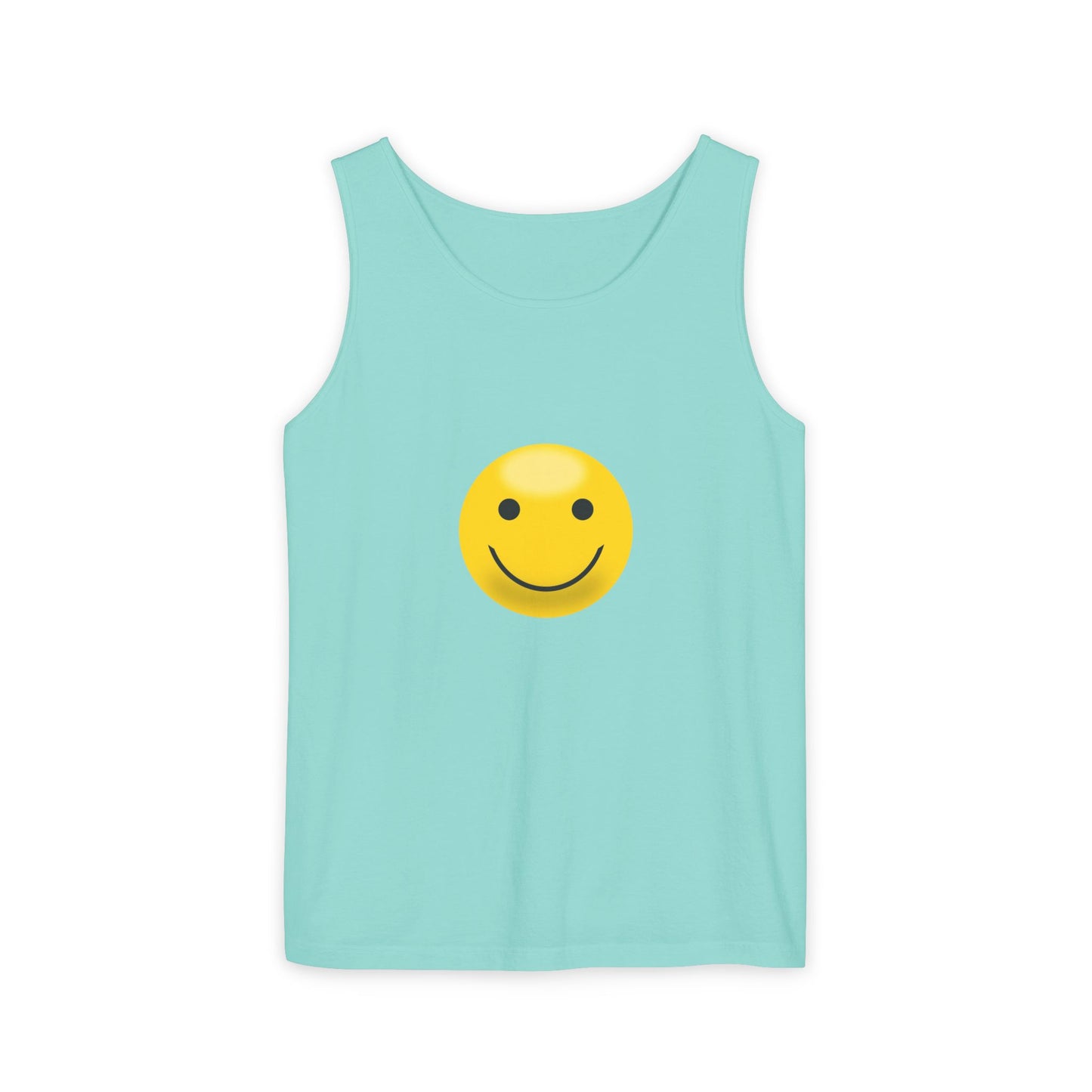Smiley Face Tank Top, Summer Shirt, Casual Wear, Beach Outing, Gift for Friends, Positive Vibes Apparel