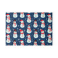Snowman Pattern Glass Cutting Board — Festive Holiday Kitchen Decor