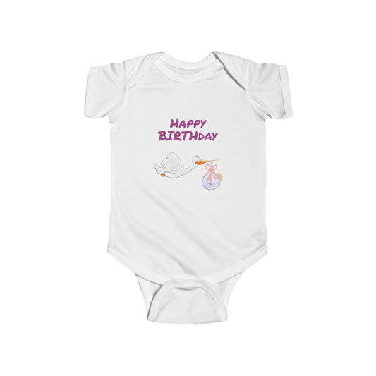 Happy Birthday Infant Bodysuit, Cute Baby Shower Gift