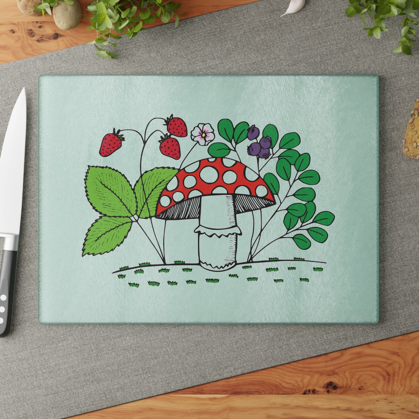 Vibrant Mushroom Glass Cutting Board, Cute Kitchen Decor, Gifts for Foodies, Engaging Home Cooking Tool, Eco-Friendly Kitchen [...]