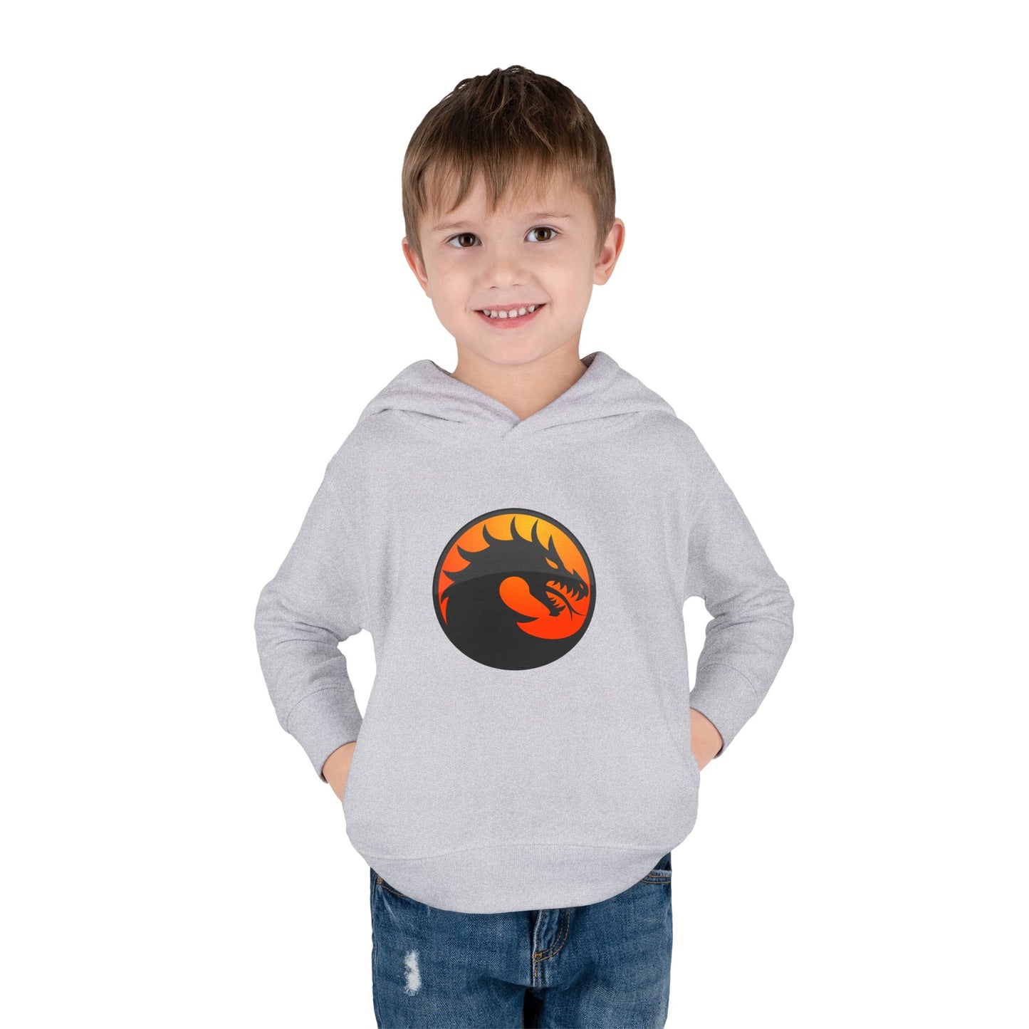 Toddler Fleece Hoodie with Dragon Design, Cozy Kids Pullover, Perfect for Playtime, Birthday Gift, Halloween Costume, Dragon Lover Apparel
