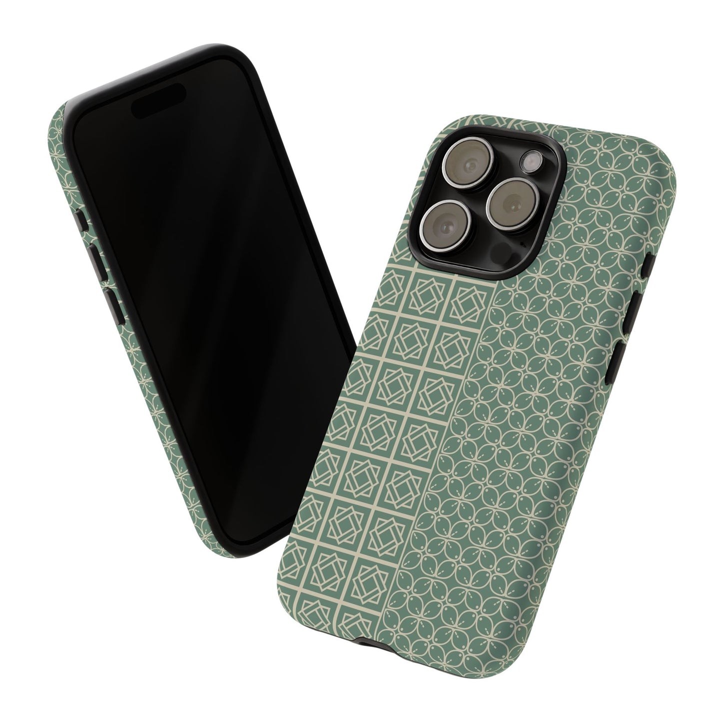 Stylish Phone Case with Geometric Patterns, Tough Cases, Durable Cell Phone Cover, Trendy Smartphone Accessory, Functional Gift Idea