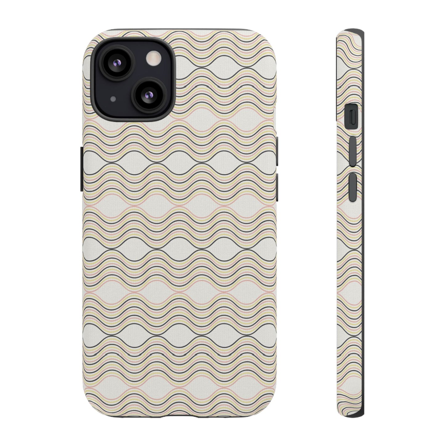 Stylish Phone Case for Tough Protection, Wavy Design, Chic Accessory, Gift for Her, Trendy Tech, Holiday Gift Idea